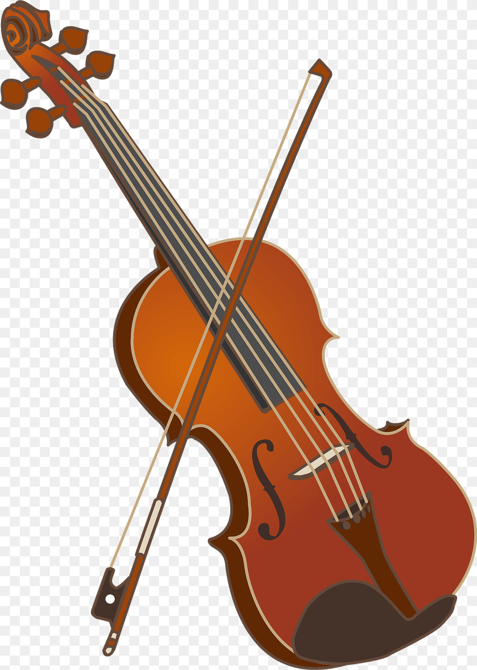 Violin And Bow Clipart, Musical Instrument, Cello Free Png