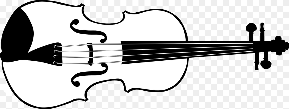 Violin Clipart Black And White, Musical Instrument, Bow, Weapon Png
