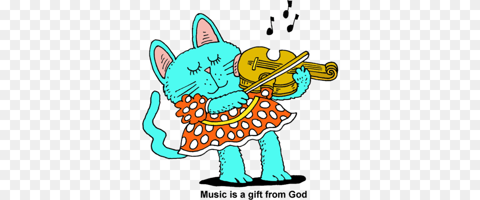 Violin Clipart Cat Cat Playing The Violin Clipart, Pattern, Animal, Canine, Dog Free Png