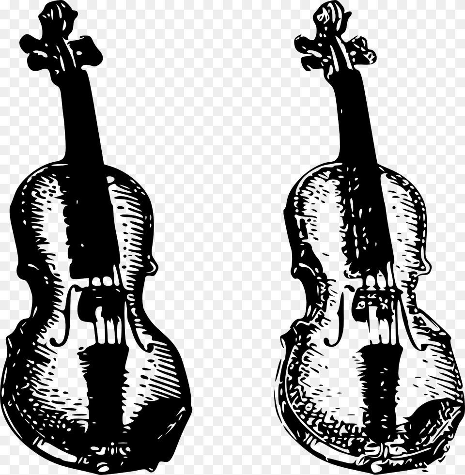 Violin Design On T Shirt, Gray Free Transparent Png