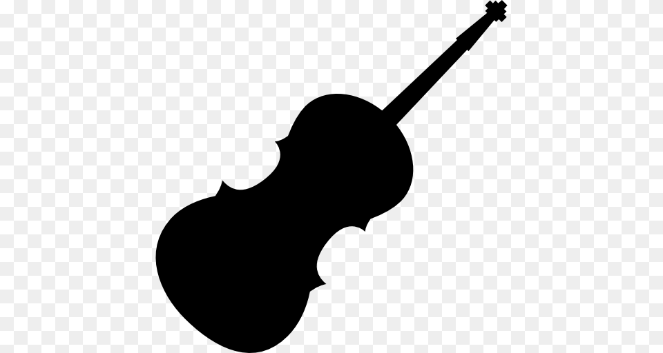 Violin Music Strings String Instruments Violin Silhouette, Gray Png Image