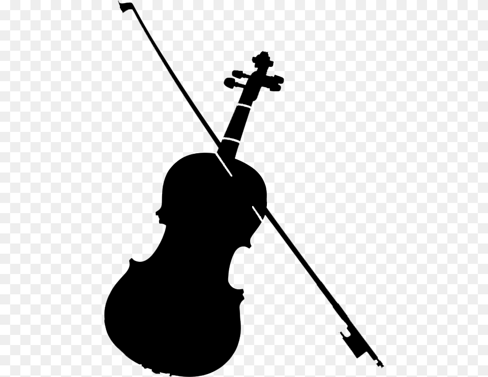 Violin Silhouette Violin, Gray Free Png