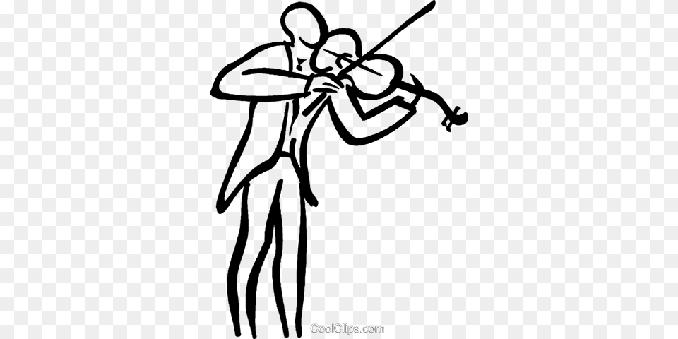 Violinist Royalty Vector Clip Art Illustration, People, Person, Musical Instrument, Violin Png