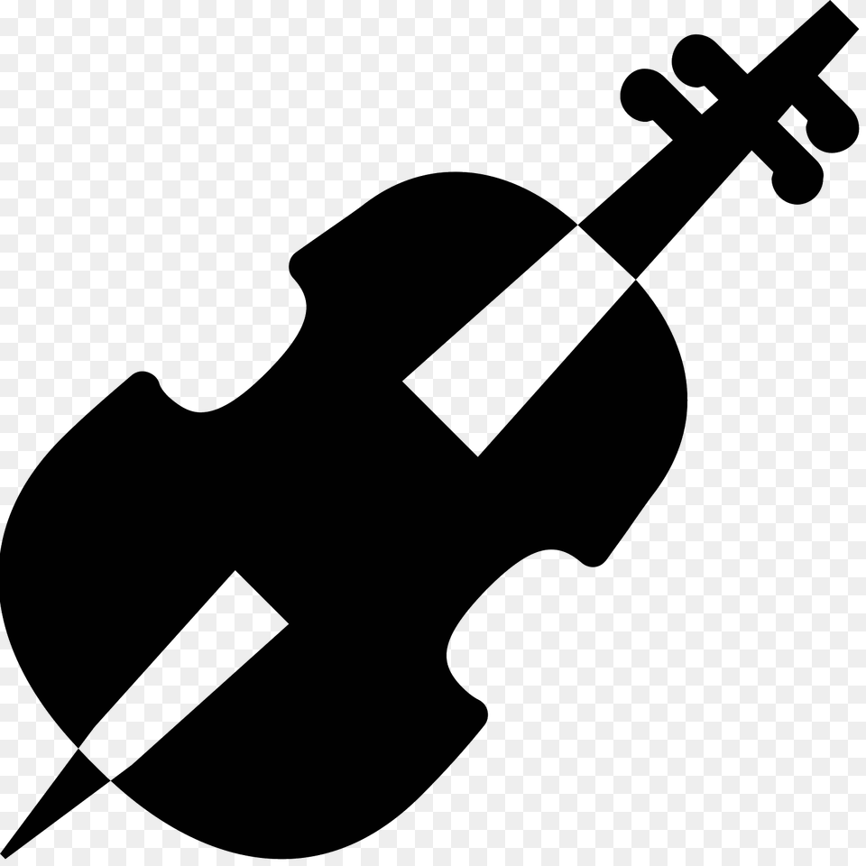 Violoncelle Icon, Gray Free Png