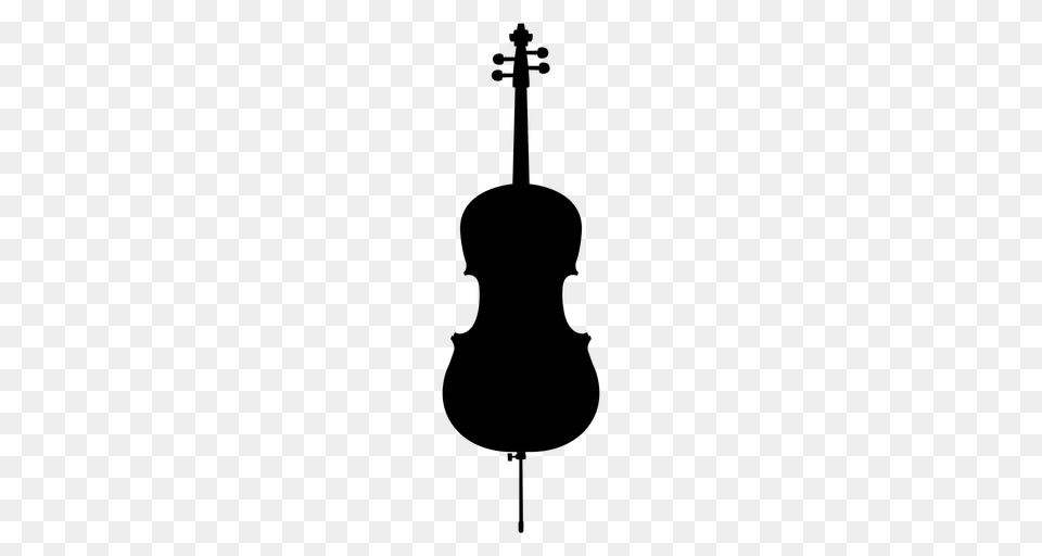 Violoncello Cello Musical Instrument Silhouette, Gray Free Png