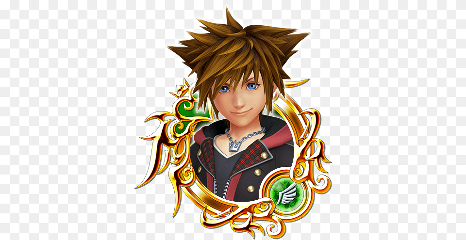 Vip Kh3 Sora Ex Kingdom Hearts Unchained Stained Glass 1 Ex, Book, Comics, Publication, Person Free Transparent Png
