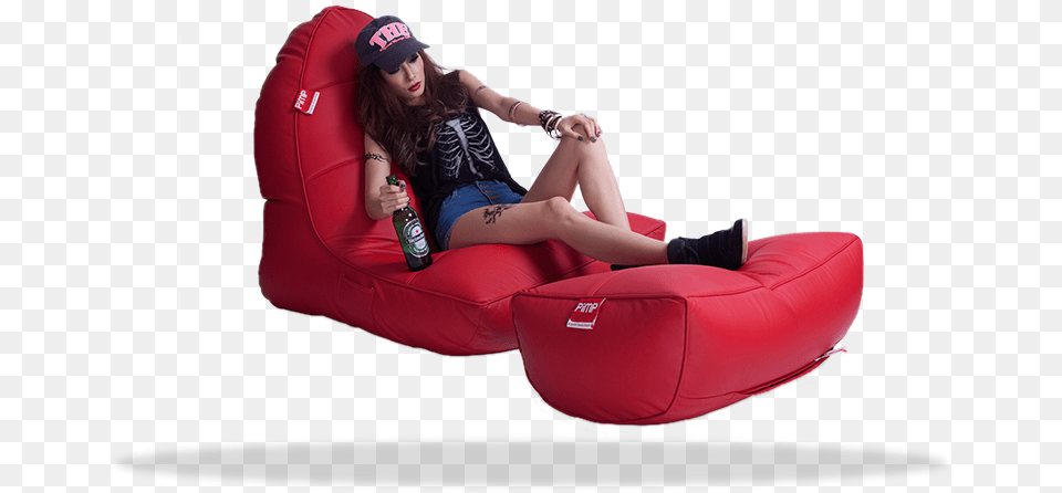 Vip Pu Series Bean Bags Bean Bag Chair, Female, Girl, Person, Teen Png Image