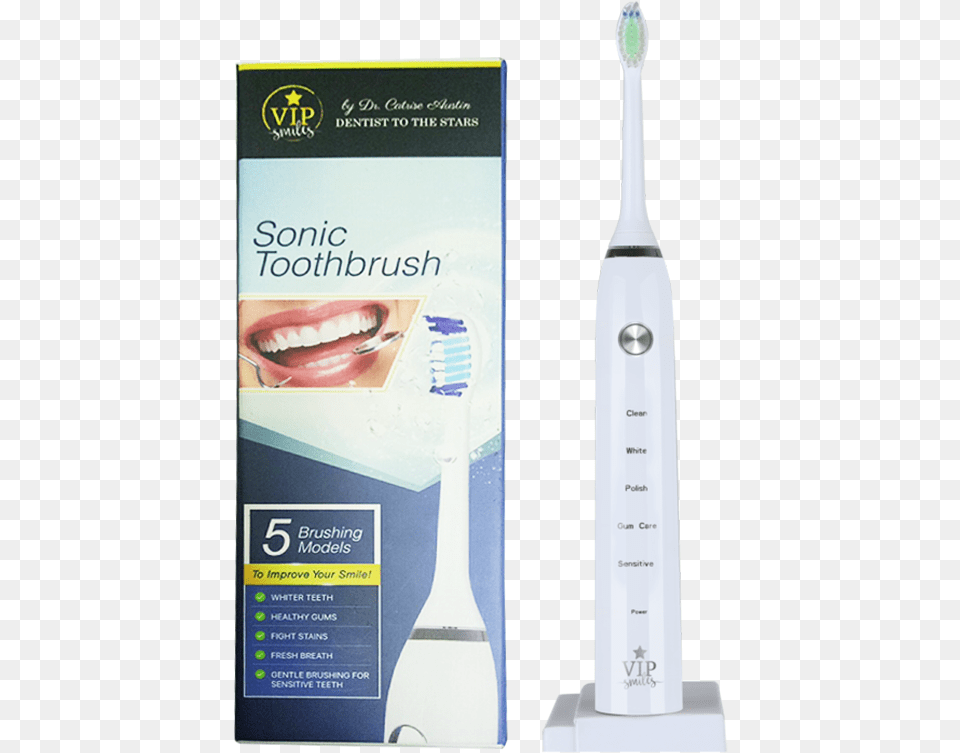 Vip Smiles Sonic Toothbrush With 5 Brushing Modes Toothbrush, Brush, Device, Tool Png Image