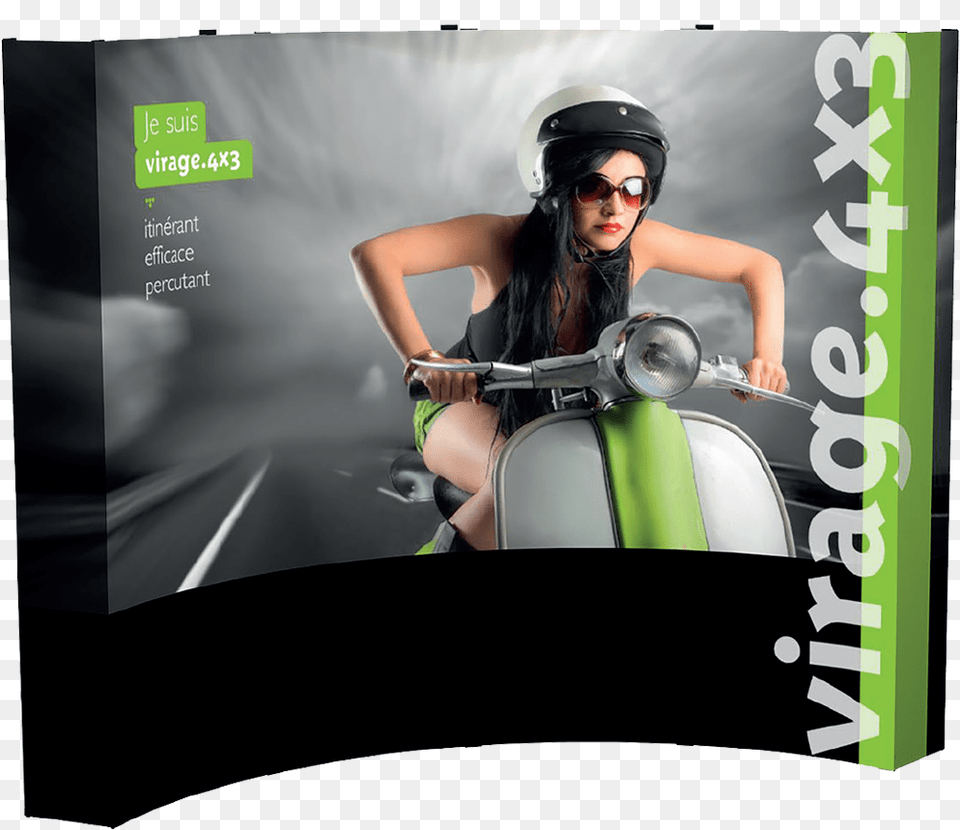 Virage Curved Pop Up Roll Up Curvos, Adult, Vehicle, Transportation, Scooter Png