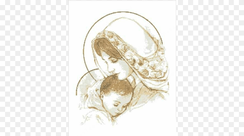 Virgen Maria Con Bebe Jesus Sketches Of Mother Mary, Bonnet, Clothing, Hat, Art Free Png Download