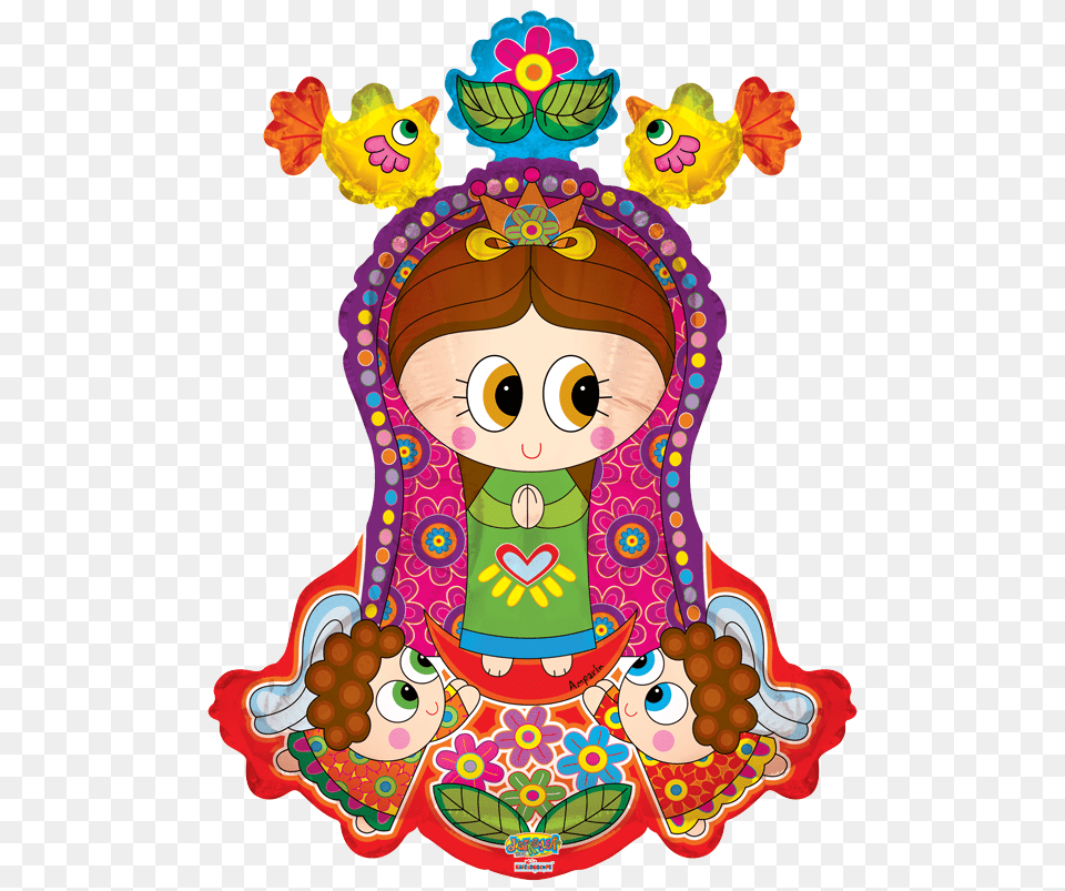 Virgencita Con Angelitos Shape, Art, Graphics, Baby, Person Free Transparent Png