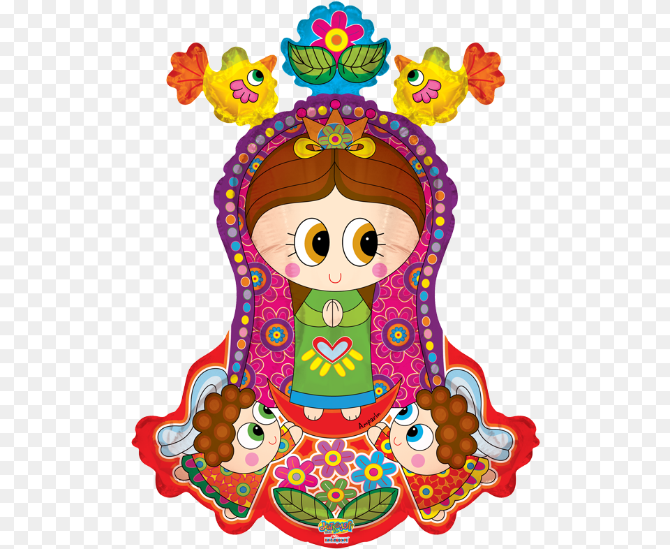 Virgencita Distroller Con Angelitos Imagenes De La Virgen Maria Animada, Art, Baby, Person, Face Free Transparent Png