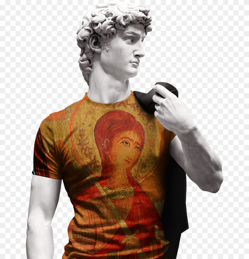 Virgin Icons For You U2013 Custom Sublimated Religious T St George Icon Dragon, T-shirt, Clothing, Person, Man Png