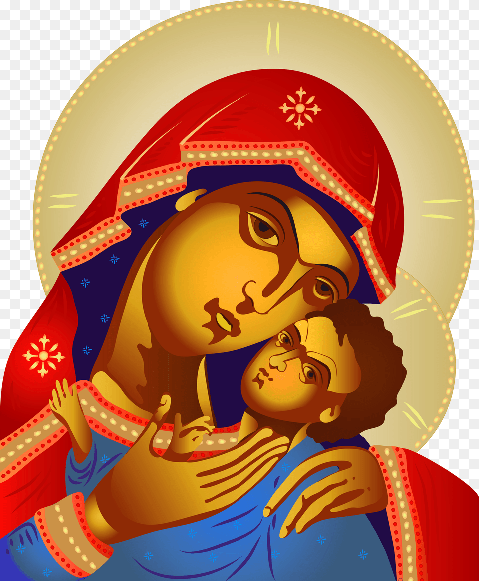 Virgin Mary And Baby Jesus Clip Art Virgin Mary Clipart, Person, Face, Head, Prayer Free Png