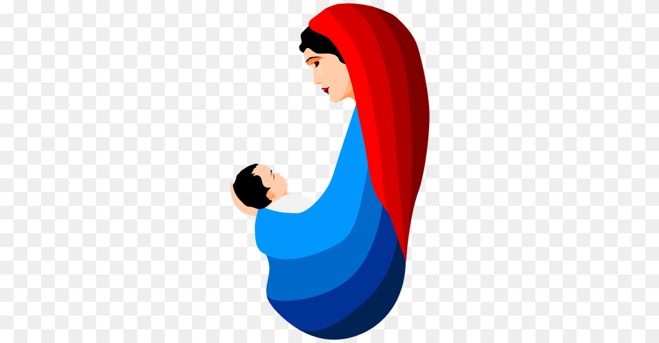 Virgin Mary And The Infant Jesus, Adult, Female, Person, Woman Free Png