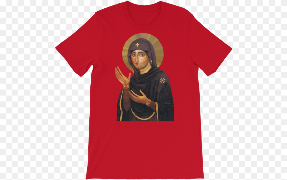 Virgin Mary Icon Shortsleeve Unisex Tshirt Ebay, Clothing, T-shirt, Adult, Person Png Image