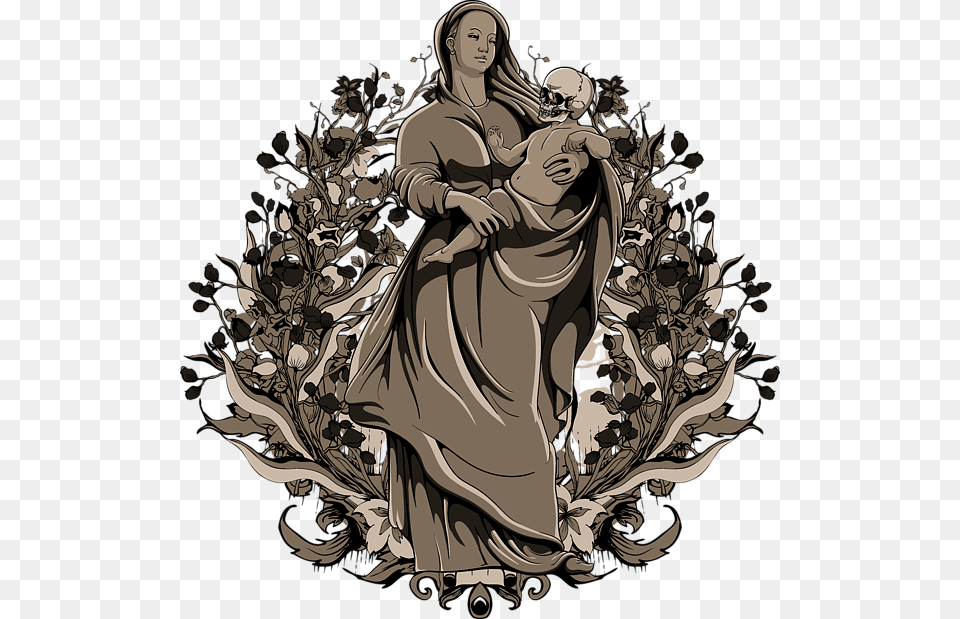 Virgin Mary Vector, Art, Graphics, Adult, Person Free Png Download
