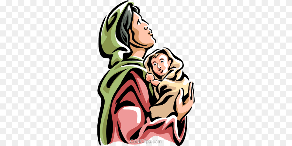 Virgin Mary With The Christ Child Royalty Vector Maria Com Menino Jesus, Publication, Book, Comics, Adult Free Png