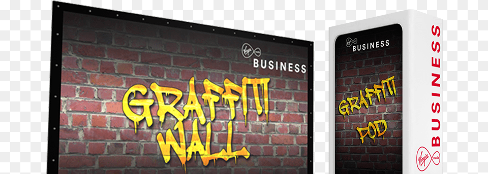 Virgin Media Digital Graffiti Wall Wall, Brick, Book, Publication, Architecture Free Png Download
