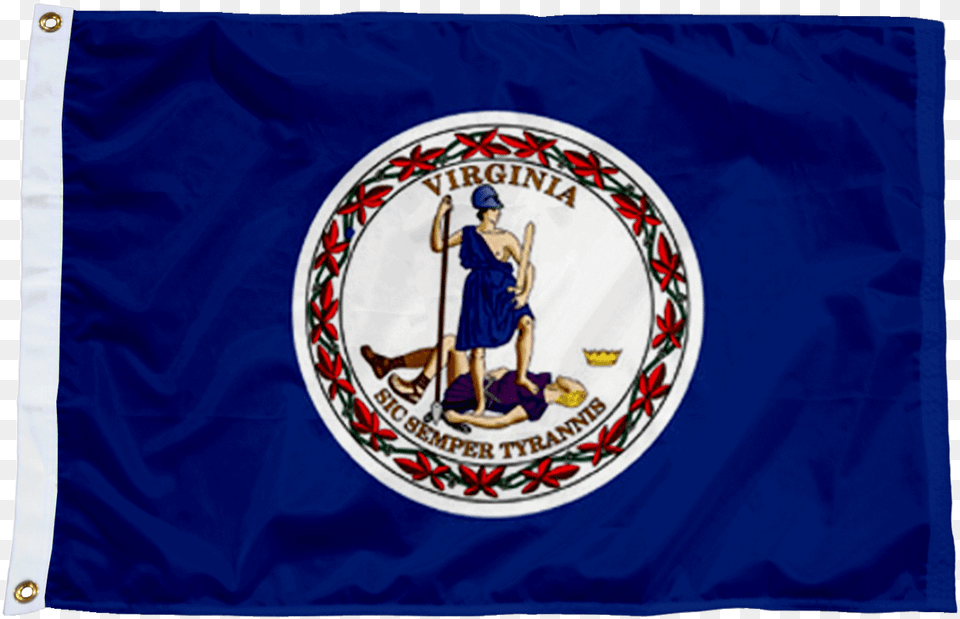 Virginia State Flag, Emblem, Person, Symbol, Boy Free Transparent Png