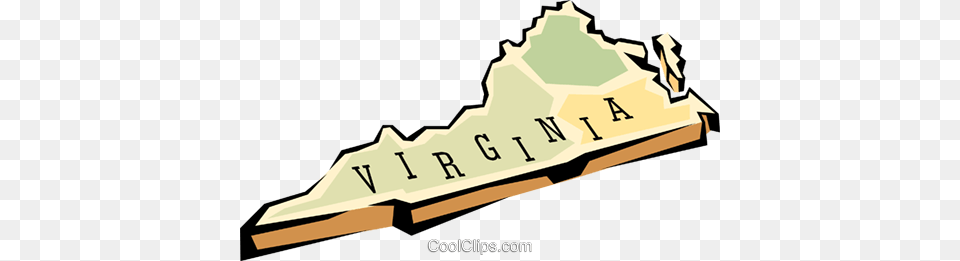 Virginia State Map Royalty Vector Clip Art Illustration, Land, Nature, Outdoors, Sea Free Transparent Png
