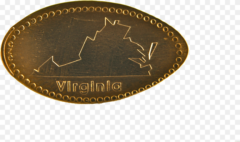 Virginia State Outline, Coin, Money, Plate Free Png Download