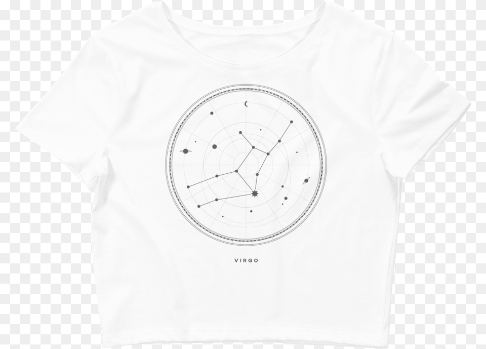 Virgo Cropped White Tee Stars Skin, Clothing, T-shirt, Shirt Png