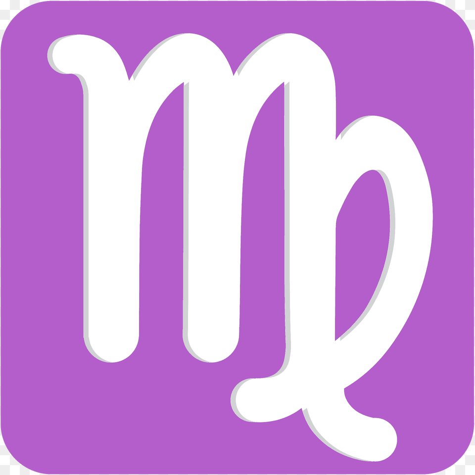 Virgo Emoji Clipart, Logo, Purple, Text Free Png