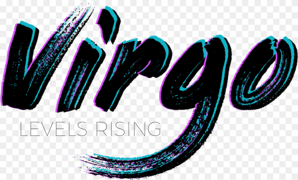 Virgo Levels Rising Logo Graphic Design, Light, Text, Handwriting, Calligraphy Free Png Download