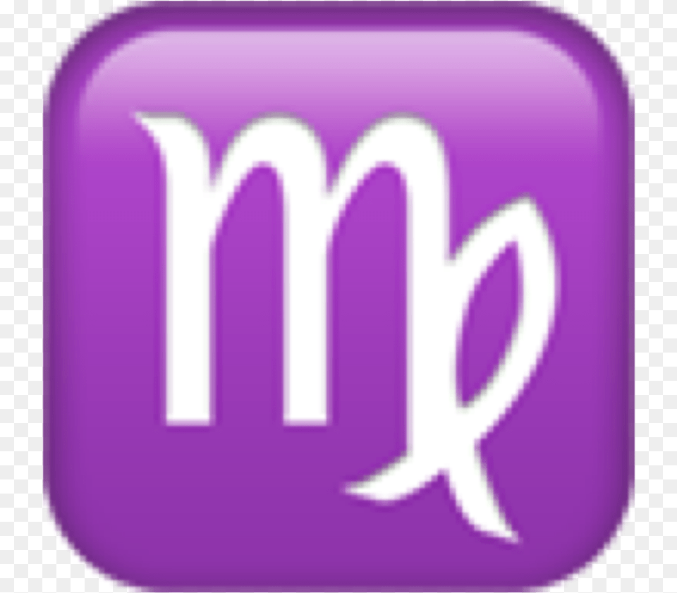 Virgo Zodiac Iphoneemoji Emoji Freetoedit Sign, Logo, Purple Free Transparent Png