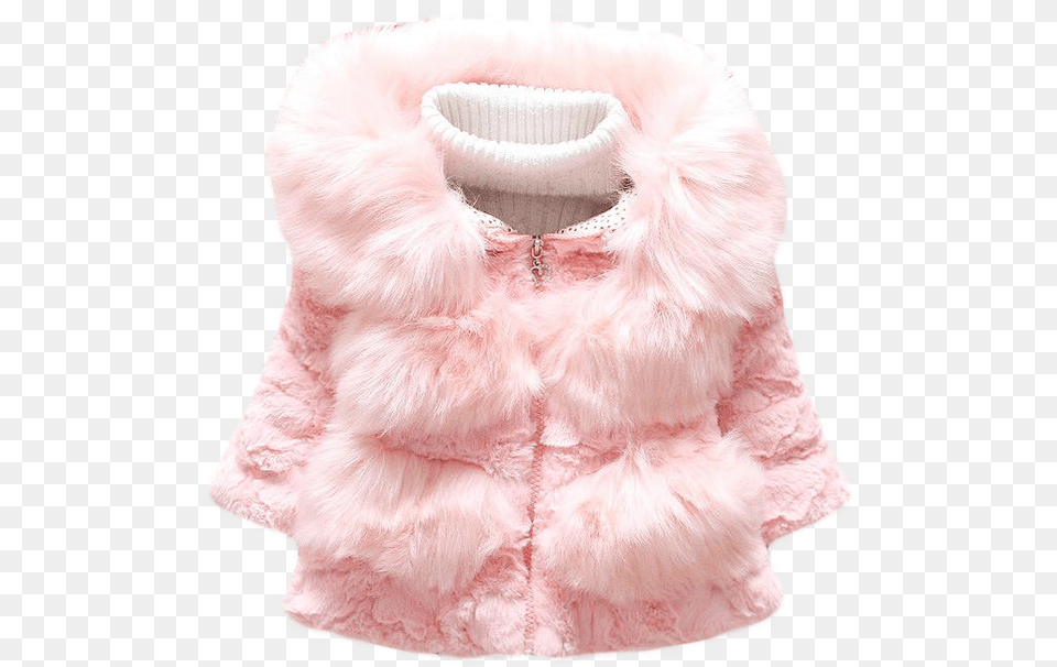 Virkotie Pink Marshmellow Coat, Clothing, Fur, Adult, Female Free Png Download