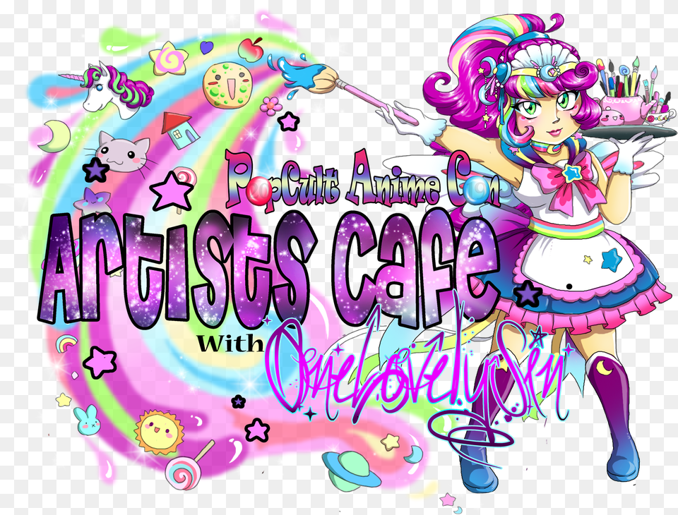 Virtual Artist Cafe U2013 Popcult Anime Con Fictional Character, Purple, Book, Comics, Publication Free Transparent Png