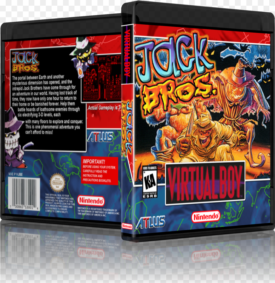 Virtual Boy Jack Bros Box Art, Advertisement, Poster, Person, Adult Free Png Download