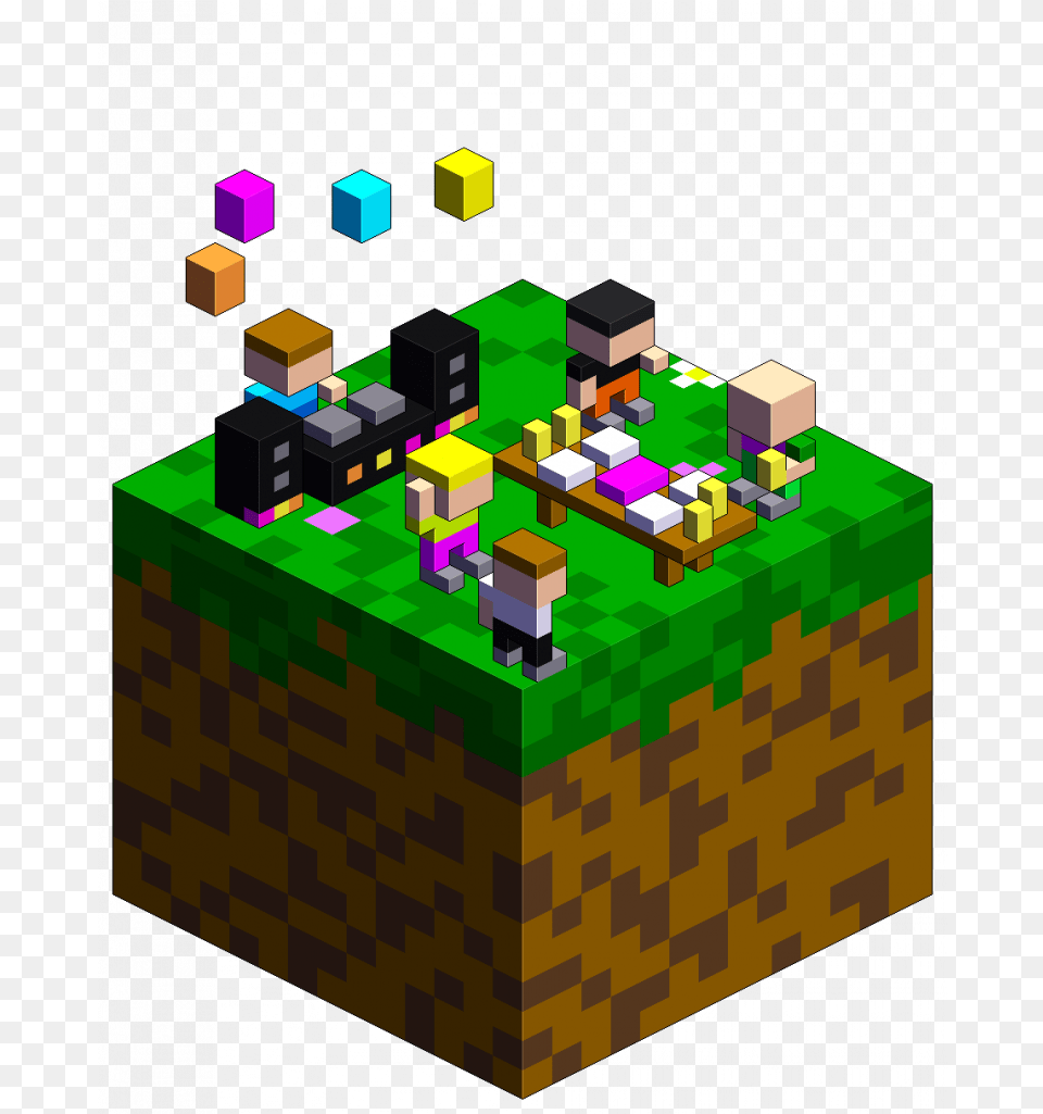Virtual Kids Birthday Party In Minecraft Grass Block Icon Free Png Download