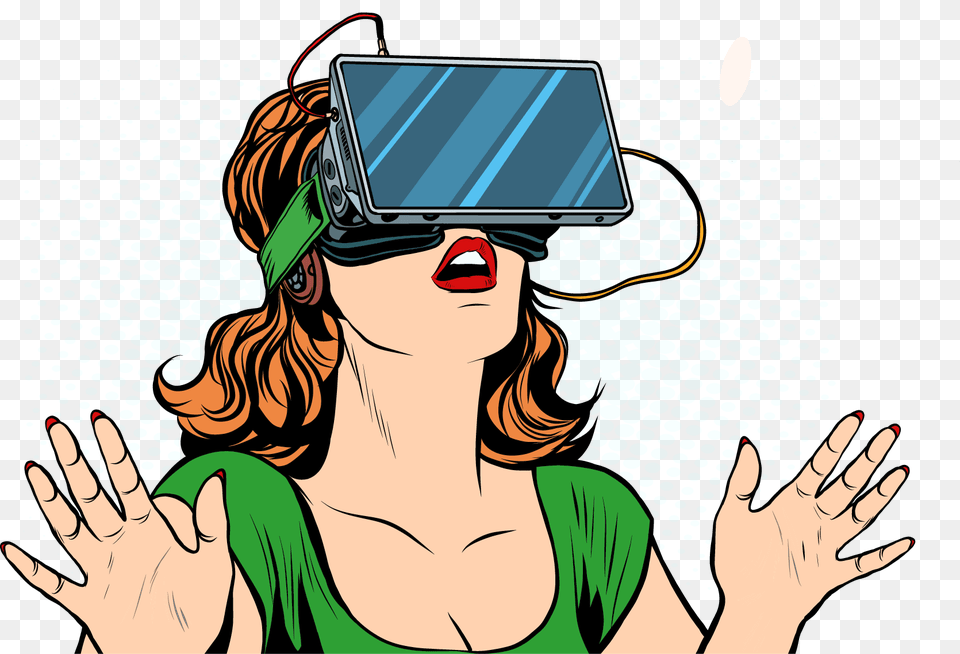 Virtual Reality Clipart Clip Art, Woman, Adult, Female, Person Png Image