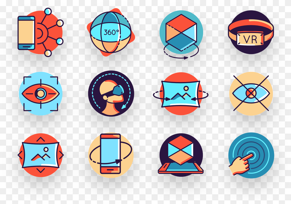 Virtual Reality Icon Pack Vertical, Sphere, Art, Person, Head Free Transparent Png