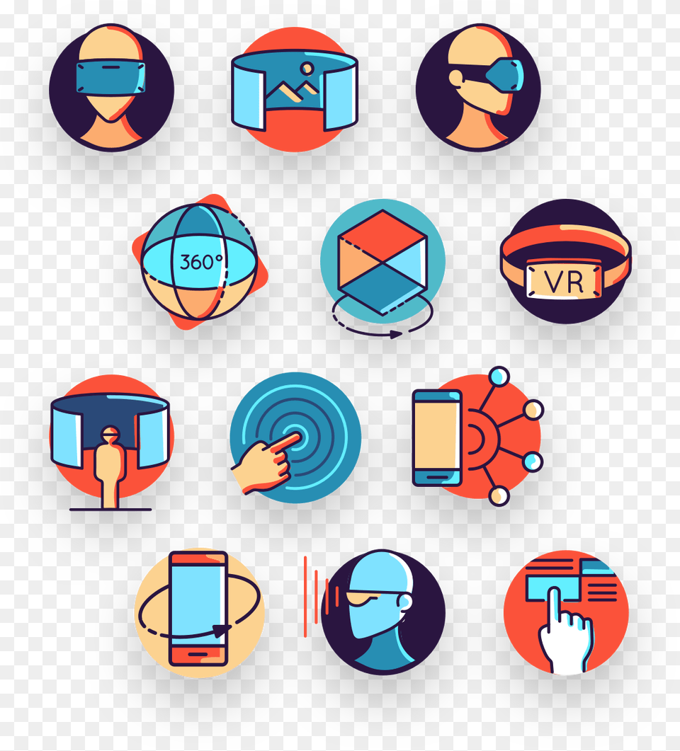 Virtual Reality Icon Pack Vertical, Art, Sphere, Person, Face Free Transparent Png