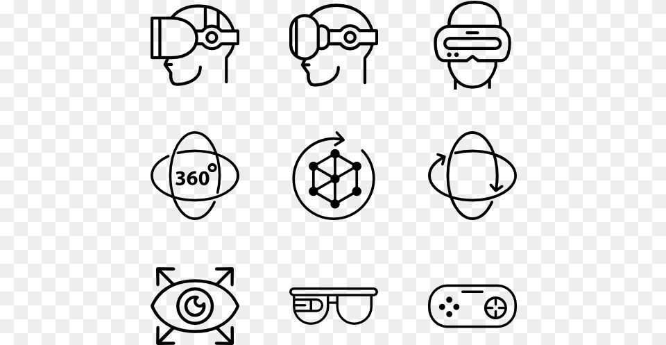 Virtual Reality Navy Icons, Gray Png