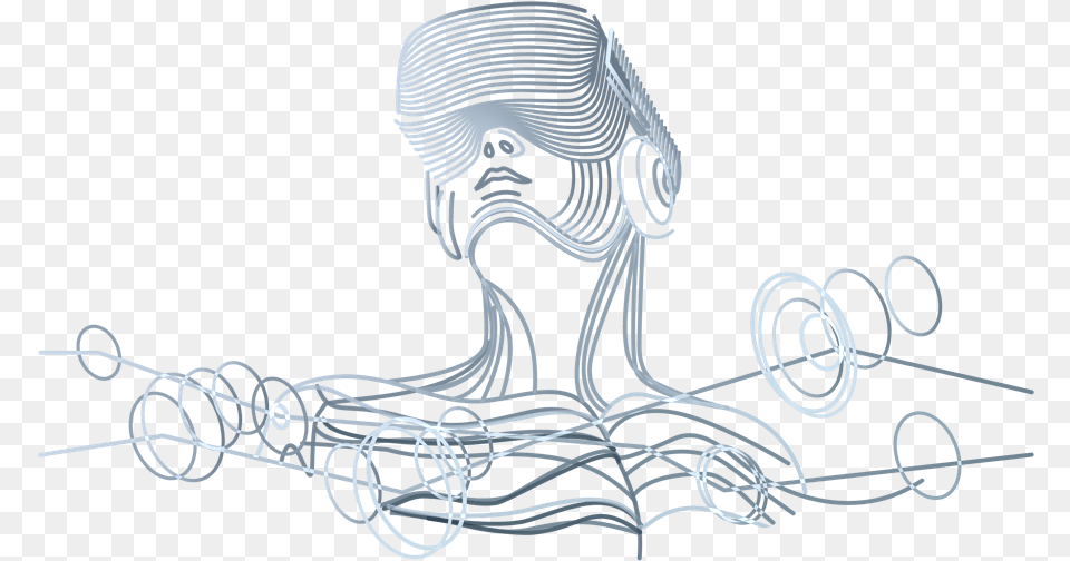 Virtual Reality Ngn Virtual Reality Line Drawing, Person, Art, Head, Face Free Png