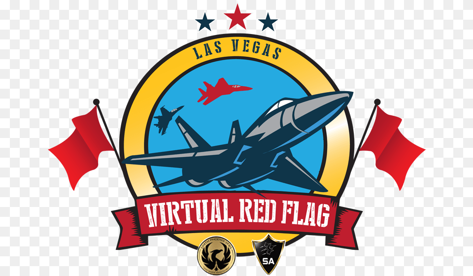 Virtual Red Flag 800px Emblem, Logo, Aircraft, Airplane, Transportation Png Image
