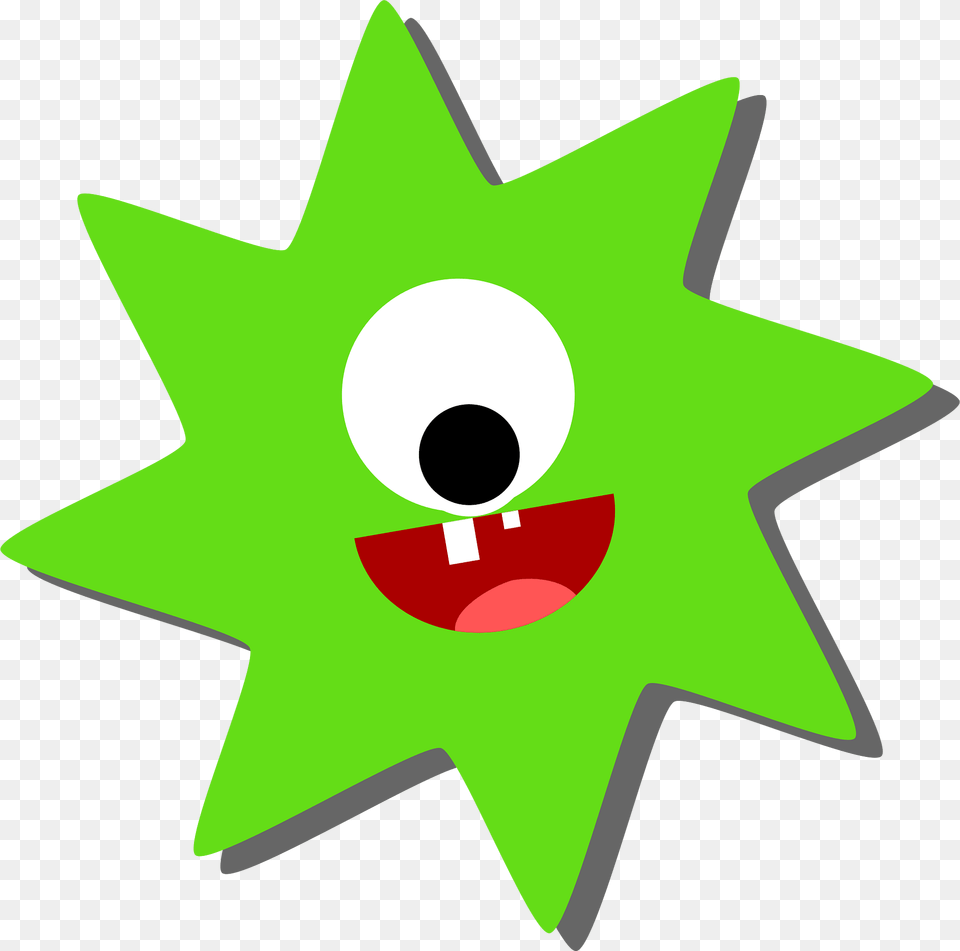 Virus Clipart, Star Symbol, Symbol, Green Png Image