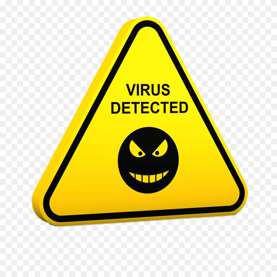 Virus Detected, Sign, Symbol, Triangle, Road Sign Png