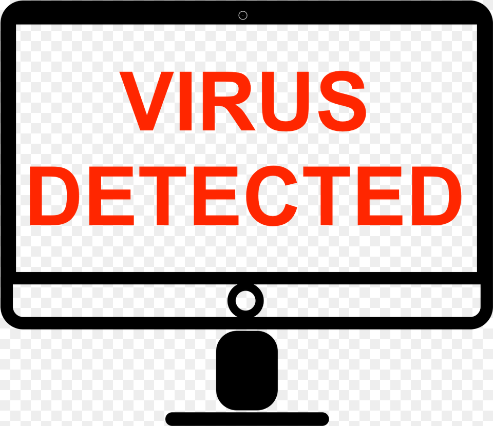 Virus Detected Sign, Text Free Transparent Png