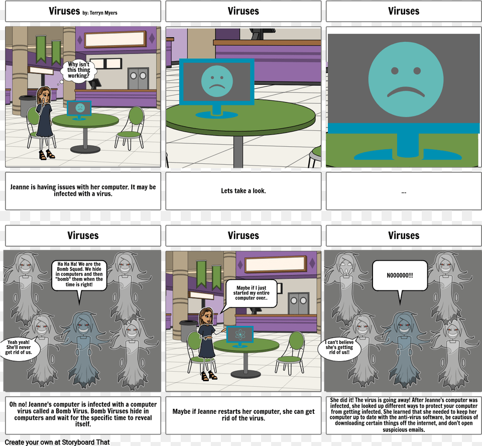 Virus Storyboard By T3rryns Screenshot, Book, Comics, Publication, Person Free Png Download