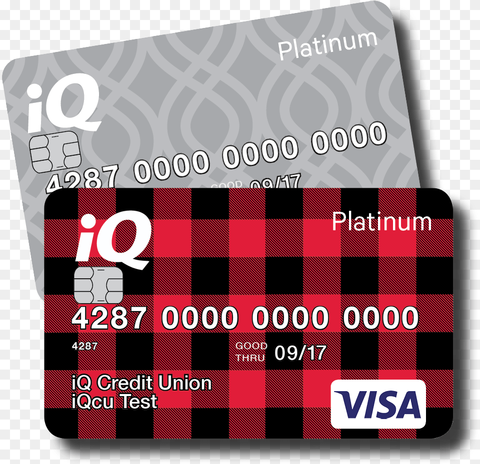 Visa Card Iq Credit Union Debit Card, Text, Credit Card, Scoreboard Png Image