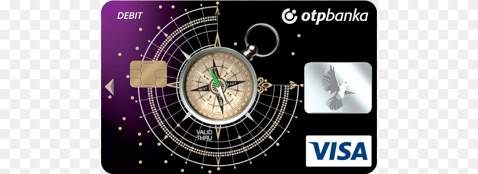 Visa Classic Charge Card Otp Bank Cards, Compass, Animal, Bird Free Png