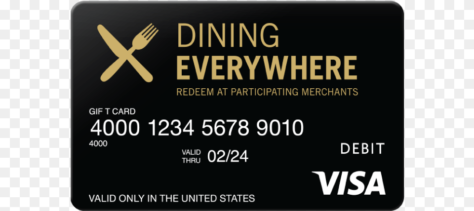 Visa Dining Card Visa, Text, Cutlery, Credit Card Free Png Download