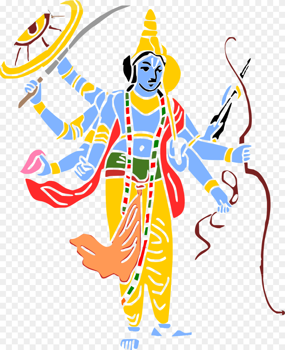 Vishnu Clipart, Person, Clothing, Costume, Face Free Png Download