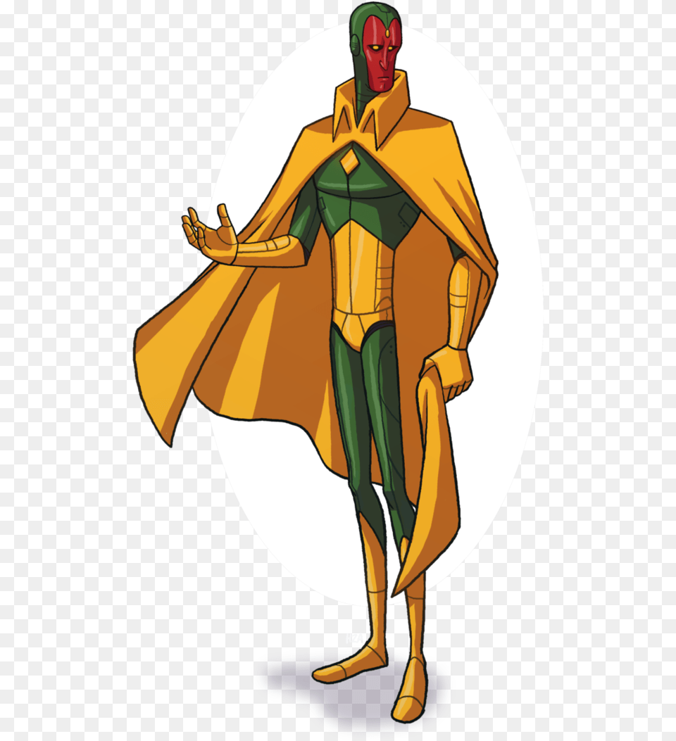 Vision Marvel By H2a Scarlet Witch Avengers Superhero Vision Marvel Comics, Cape, Clothing, Adult, Person Png