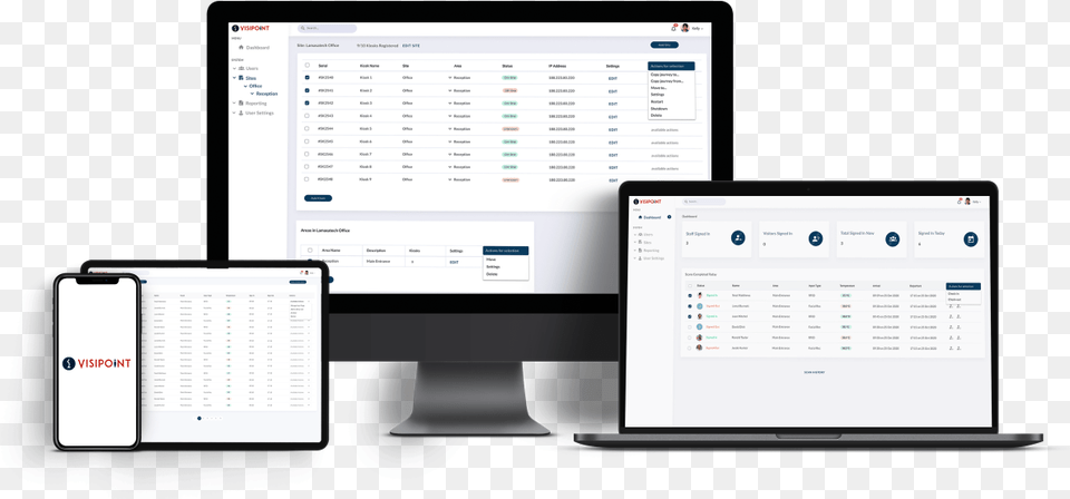 Visipoint Cloud Remote Kiosk Management Platform Lamasatech Office Equipment, Page, Text, Calendar, Computer Hardware Free Transparent Png